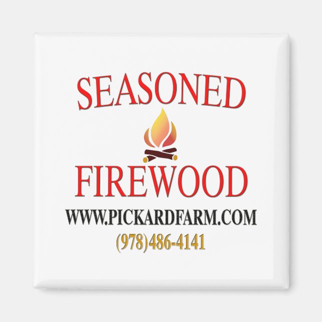 Seasoned Firewood Magnet (Framsidan)