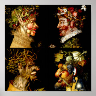 Seasonerna av Giuseppe Arcimboldo Poster
