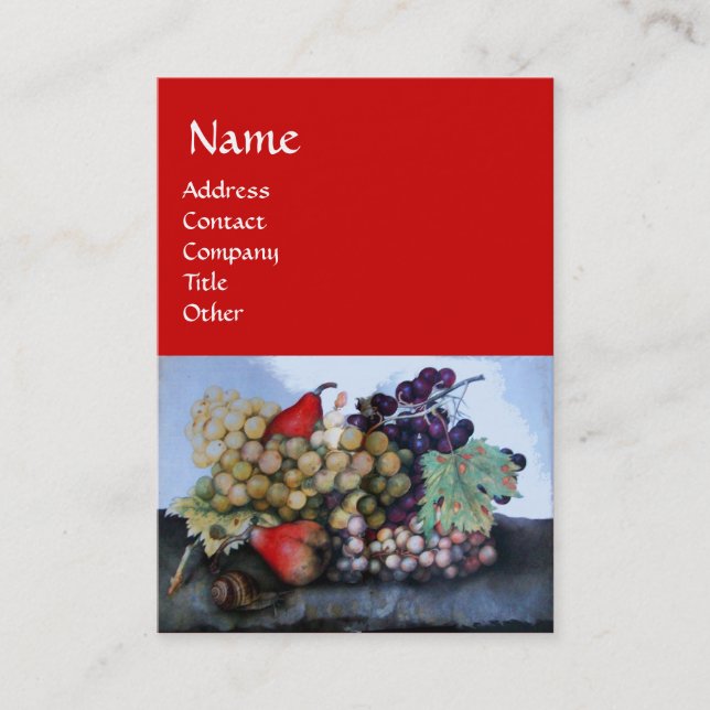 SEASONFRUKTER 1 - DRUVOR OCH PÄRON VISITKORT (Framsida)