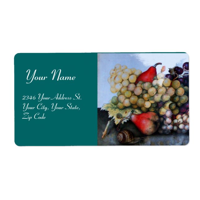 SEASONFRUKTER 1 - grönt AV DRUVOR OCH PÄRON Fraktsedel (Framsidan)