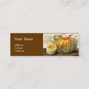 SEASONFRUKTER/PUMPKINS MONOGRAM MINI VISITKORT