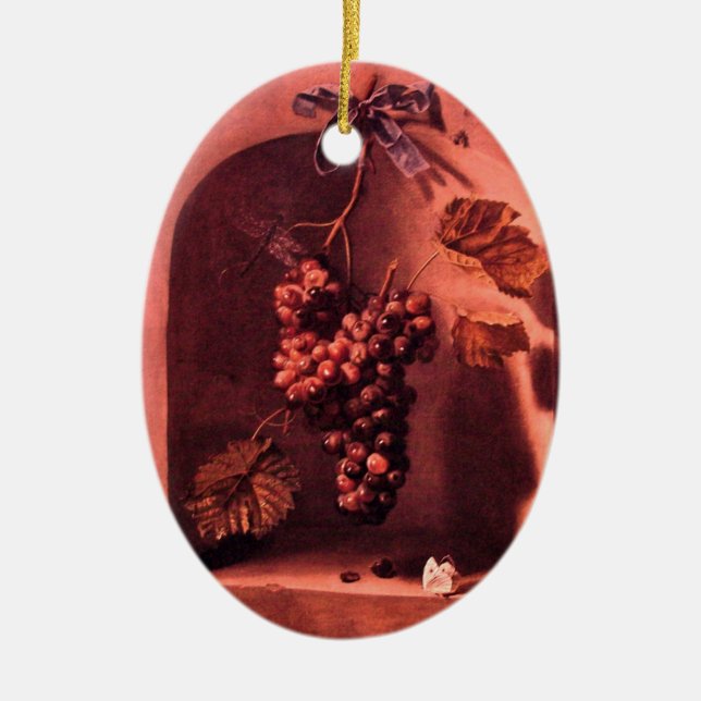 SEASONFRUKTER - Rosa Red Ruby Julgransprydnad Keramik (Framsidan)