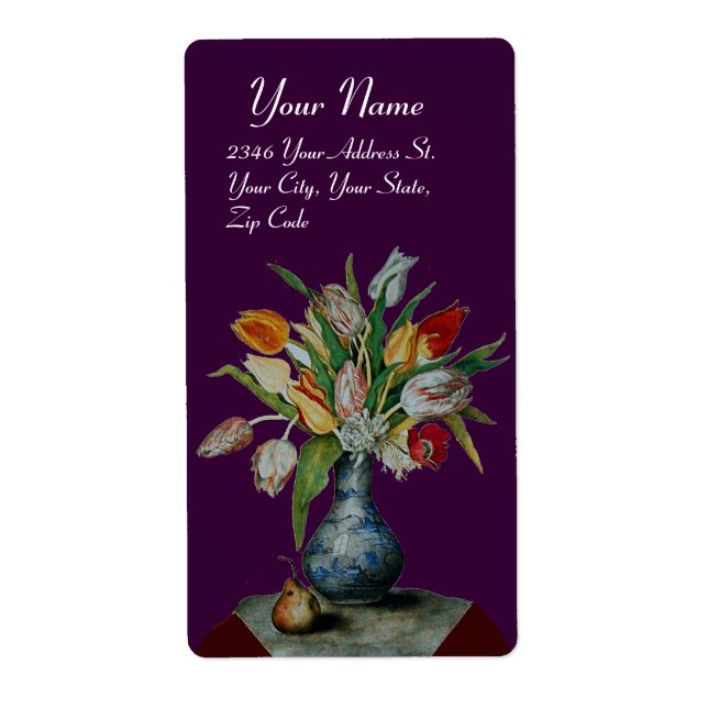 SEASONFRUKTER - TULIPS, lila Fraktsedel (Framsidan)