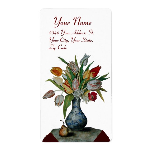 SEASONFRUKTER - TULIPS vita Fraktsedel (Framsidan)