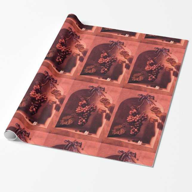 SEASONFRUKTER - VÄLSTÅENDE Rosa MOT Rödrött Presentpapper (Utrullad)