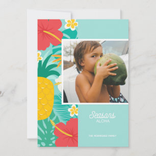 Seasons Aloha Hawaiian julfoto Julkort