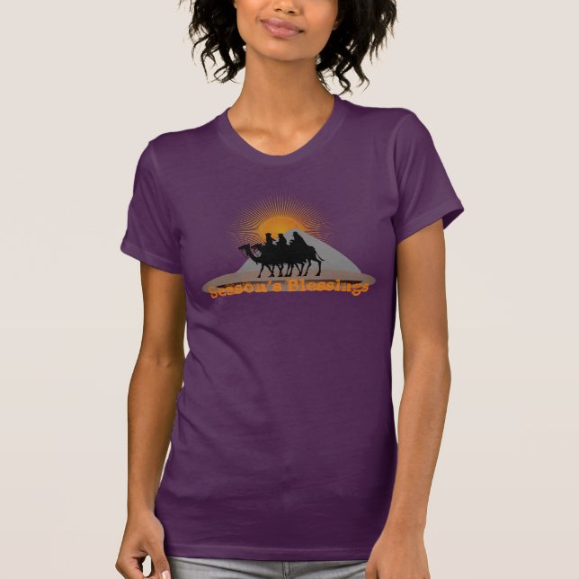 Season's Blessings Eggplant T Shirt (Framsida)