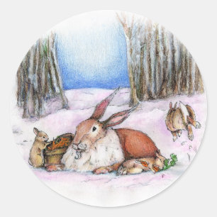 Season's Bunny Runt Klistermärke