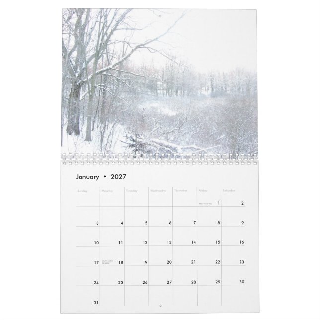 Seasons Calendar Kalender (Jan 2027)