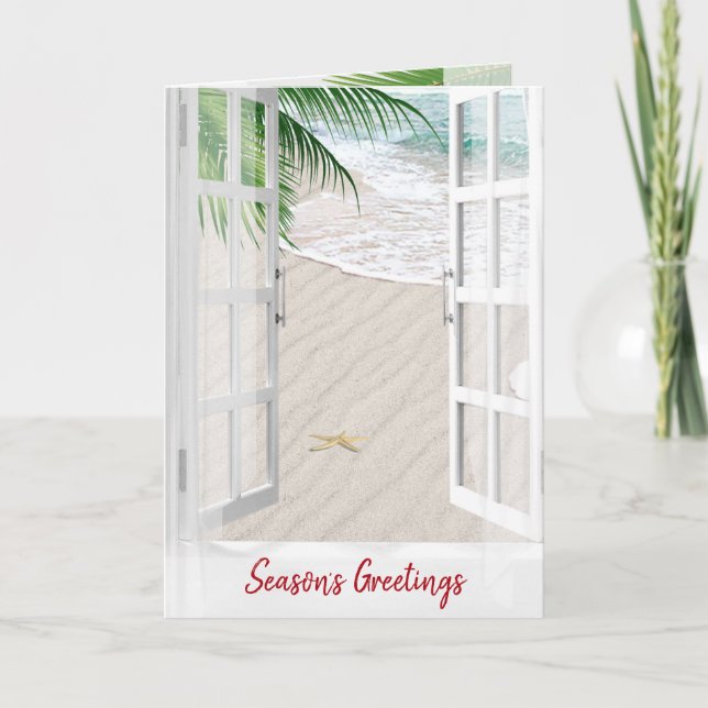 Season's Greetings Beach Window Kort (Framsida)