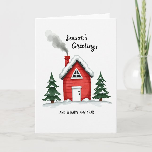 Seasons Greetings Cozy Home Card Kort (Framsida)