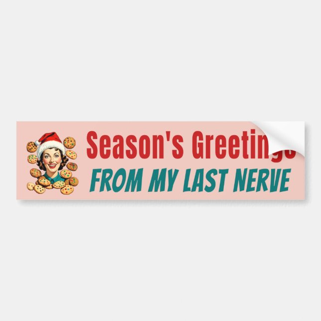 Season's Greetings From My Last Nerve Bildekal (Framsidan)
