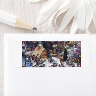 Seasons Greetings From our Village to Yours Returadress Etikett