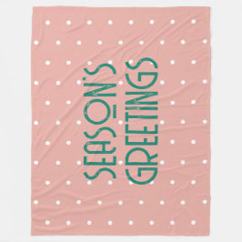 Season's Greetings Polka Dot  Fleecefilt