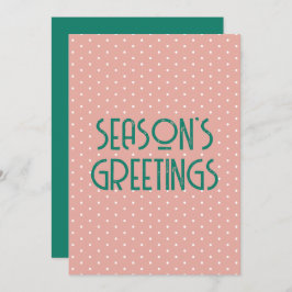 Season's Greetings Polka Dot  Julkort