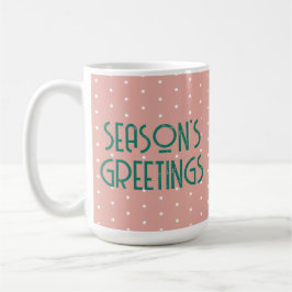 Season's Greetings Polka Dot  Kaffemugg