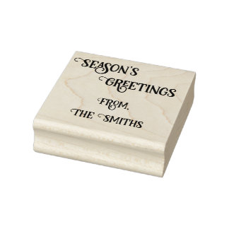 Season's Greetings Rubber Stamp Stämpel