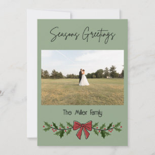 Seasons Hälsning Garland och Mistletoe Inbjudningar