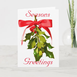 Seasons Hälsning mistletodesign Helgkort