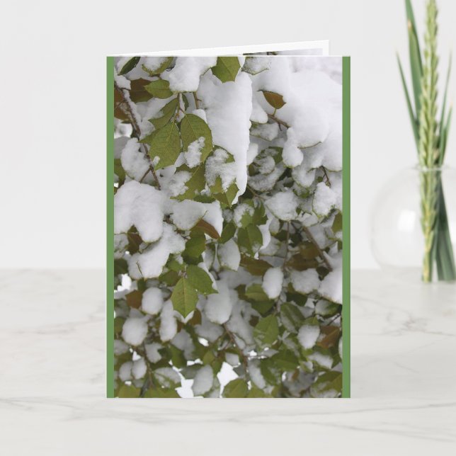 Seasons Meeting - Holly in Winter, Vår Thaw Helgkort (Framsida)