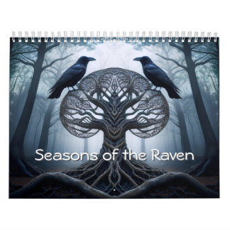 Seasons of the Raven 12 month Calendar Kalender