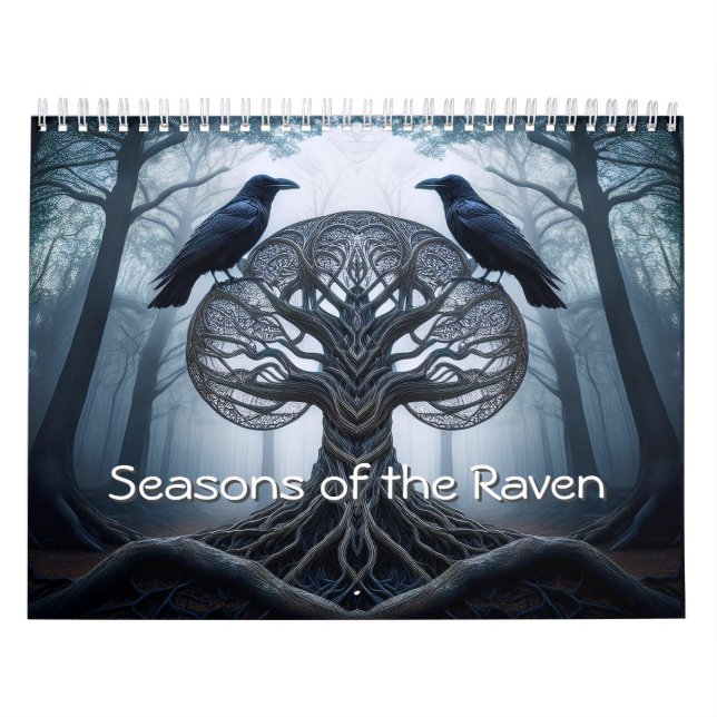 Seasons of the Raven 12 month Calendar Kalender (Omslag)