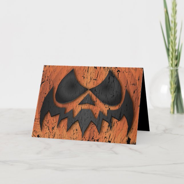 Seasons Screamings Halloween Pumpkin Kort (Framsida)