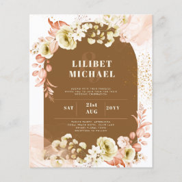 Seasons sjunker Earthen Mix Boho Blommigt Bröllop Flygblad