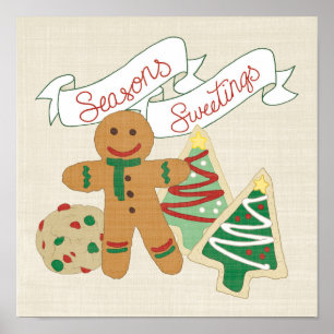 Seasons Sweetings   Cookies för bakverk Poster