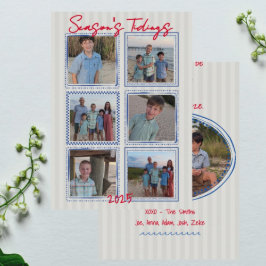 Season's Tidings Coastal Christmas Photo Card Inbjudningar