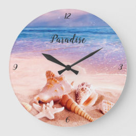 Seasslor vid Sea Beach Paradise Stor Klocka