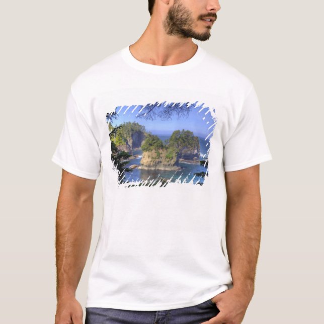 Seastacks, Makah Nation Tribal Lands, Cape T-shirt (Framsida)