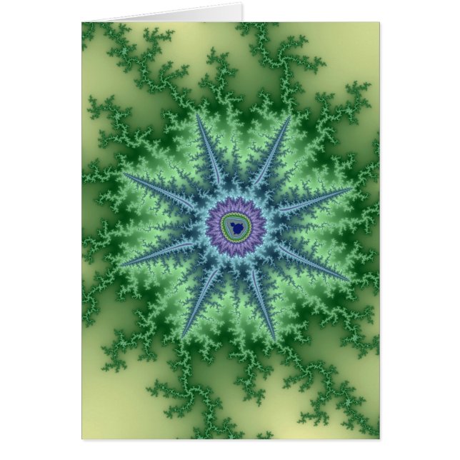 Seastar - Fractal Card Hälsningskort (Framsidan)
