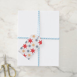 Seastarer och hjul mönster presentetikett