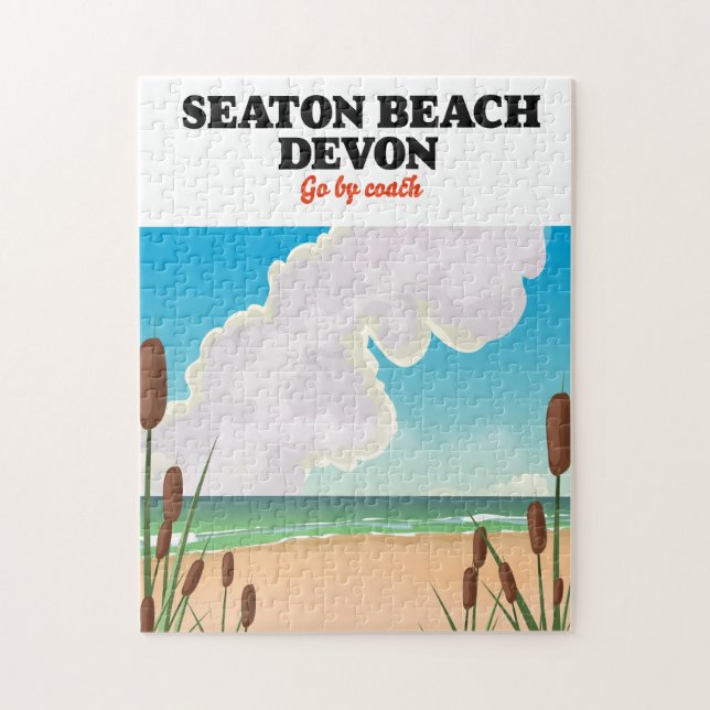 Seaton Beach Dorset resemapposter Pussel (Vertikal)