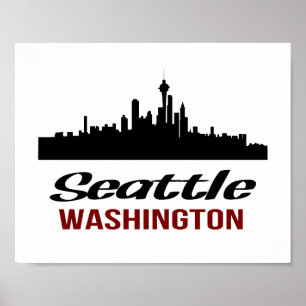 Seattle Affisch (standard ramstorlek)