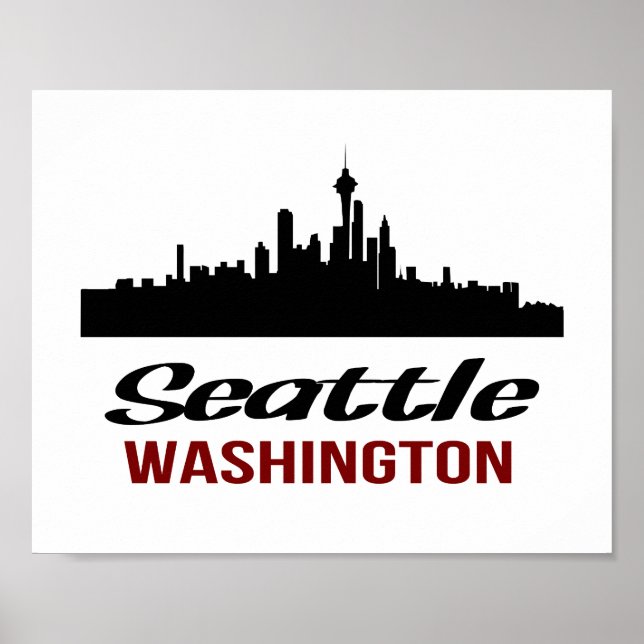 Seattle Affisch  (standard ramstorlek) (Framsidan)