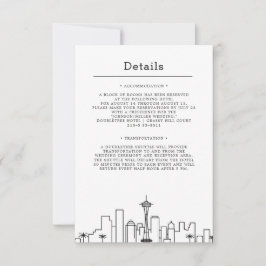 Seattle Bröllop | Gästuppgifter Inbjudningar
