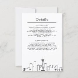 Seattle Bröllop | Gästuppgifter Inbjudningar