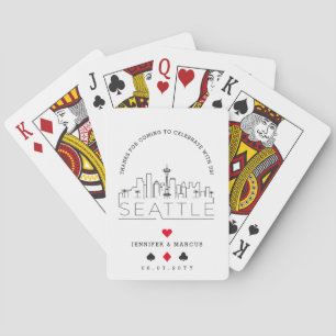 Seattle Bröllop   Hjärtkortsvit Casinokort