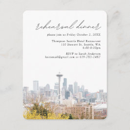 Seattle Bröllop Kerry Park Skyline Rehearsal Tilläggskort