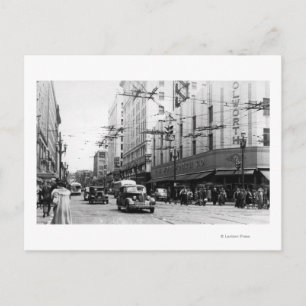 Seattle centra för WA-gataplats fotograferar Vykort