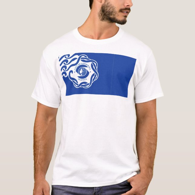 Seattle City flagga T Shirt (Framsida)