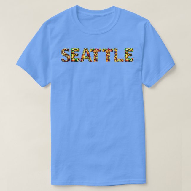 Seattle City Frukt stil T Shirt (Design framsida)