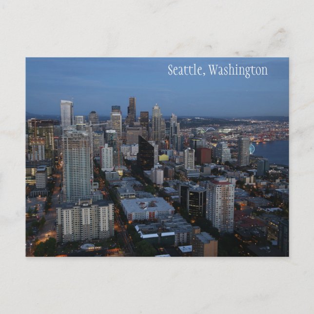 Seattle City i Washington Postcard Vykort (Framsida)
