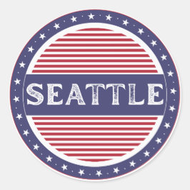 Seattle City Pride Emblem – Amerikansk Identitet Runt Klistermärke