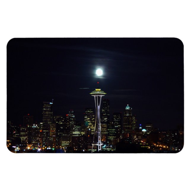 Seattle City Skyline Magnet (Horisontell)