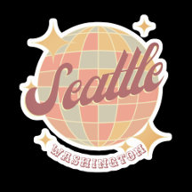 Seattle City Washington Retro Vintage