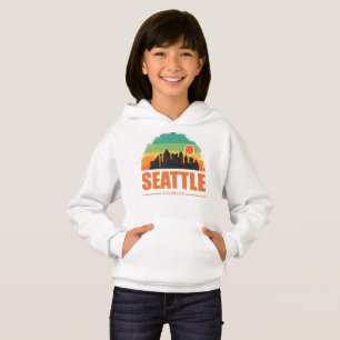Seattle City Washington USA Vintage Retro Sunset T Shirt