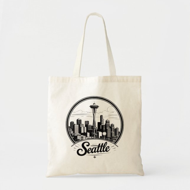 Seattle Citys Siluett Tygkasse (Framsidan)